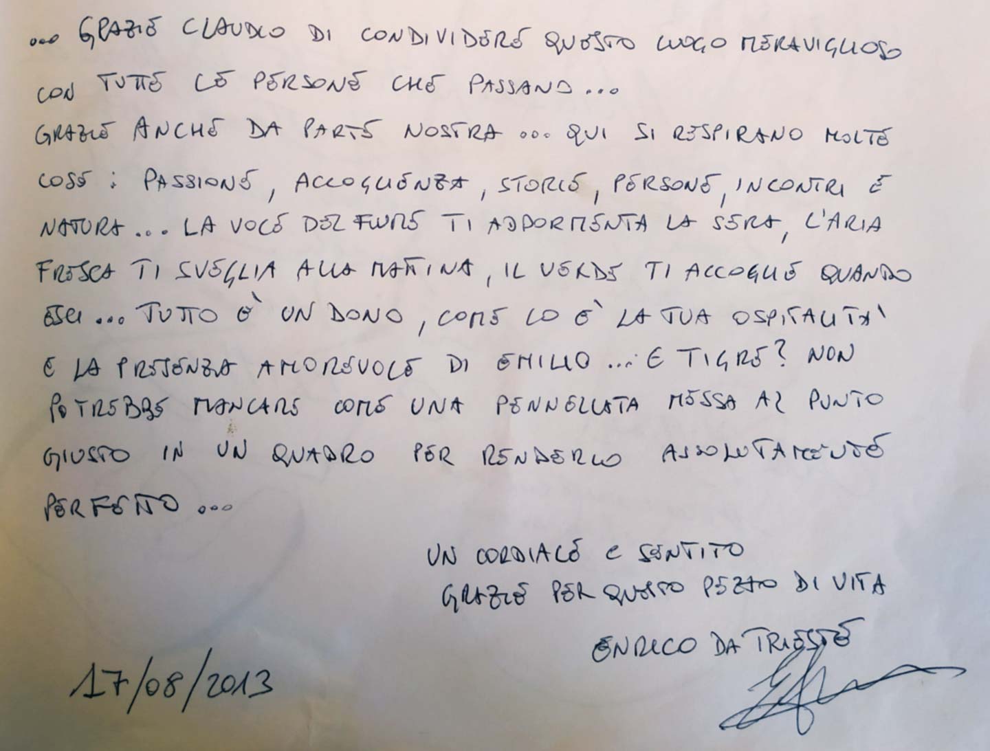 Recensione sul guestbook