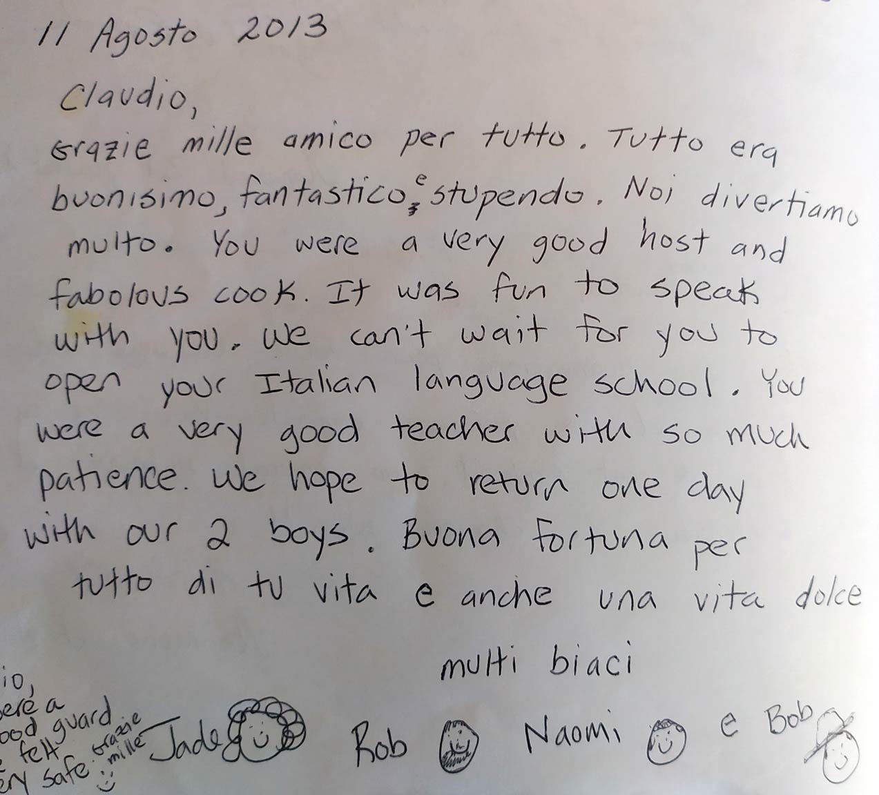 Recensione sul guestbook